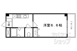 コンフォート桃山 1Kの間取図画像