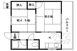 マンションみどり 2Kの間取図画像