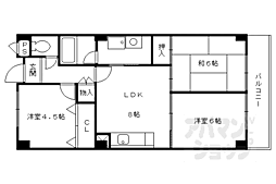 レジデンス淀 3LDKの間取図画像