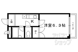 エトワール肥後町 1Kの間取図画像