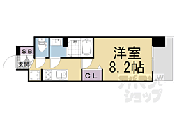 プレサンスTHEKYOTO東福寺EAST 1Kの間取図画像