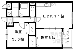 パラドール菱川 2LDKの間取図画像