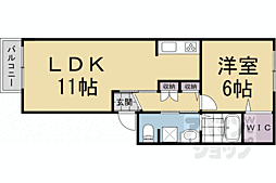 パラディーゾ1 1LDKの間取図画像