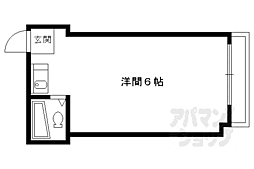 ラフォーレ伏見 ワンルームの間取図画像