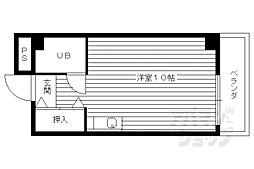 コスモプラザ 1Kの間取図画像