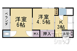片山ハウス 2Kの間取図画像