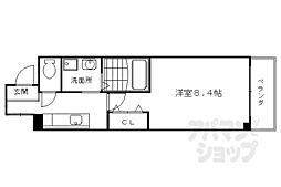 ドムスタレイア石田大受 1Kの間取図画像