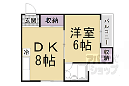 (有)大元ビル 1DKの間取図画像