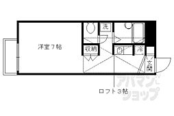 レオパレスアニバーサリー 1Kの間取図画像