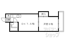 Crest 1DKの間取図画像