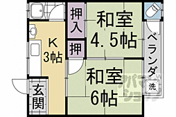東英ハウス金草原 2Kの間取図画像