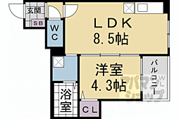 F asecia Tabit 1LDKの間取図画像