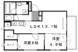 ラ・グラッツィア 2LDKの間取図画像