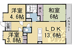 ライオンズマンション京都淀A棟 3LDKの間取図画像