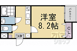 京都市伏見区成町マンション 1Kの間取図画像