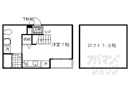 LaForetTSUBAKI 1Kの間取図画像