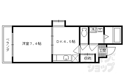 メゾン・リズミィ 1DKの間取図画像