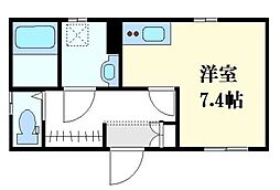 Ｆｌｅｕｒ若菜町 3階ワンルームの間取り