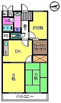 プランドール武庫  ｜ 兵庫県尼崎市武庫町１丁目（賃貸マンション3DK・2階・54.88㎡） その2