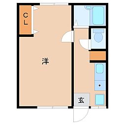 シャトー北大物 1Kの間取図画像