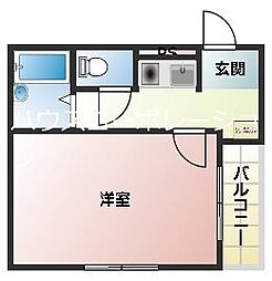 メイム武庫川 1Kの間取図画像