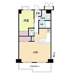 フォレステージュ武庫之荘 1LDKの間取図画像