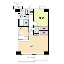 フォレステージュ武庫之荘 1LDKの間取図画像