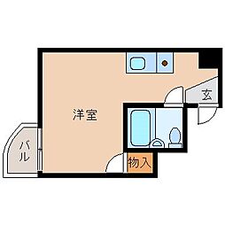 サンシャインヴィラ尼崎 1Kの間取図画像