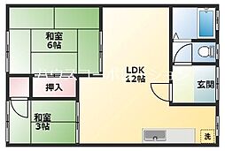 井上ハイツ 2LDKの間取図画像