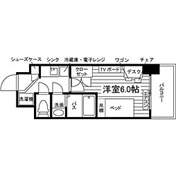 学生会館 NCRe吹田山手[食事付き] 4階ワンルームの間取り