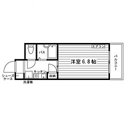サンパレス南森町 1Kの間取図画像