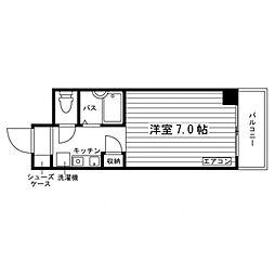 サンパレス南森町 1Kの間取図画像