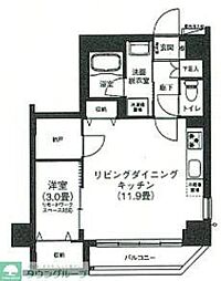 アイルプレミアム押上ノルド 5階1LDKの間取り