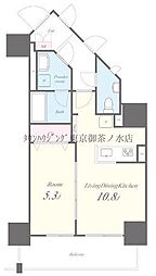 ROOTs Bunkyo Otowa 10階1LDKの間取り