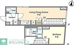 コンフォリア本駒込一丁目 2階1LDKの間取り