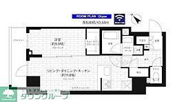 ステージグランデ台東根岸アジールコート 9階1LDKの間取り