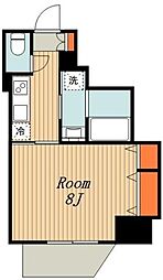 CAVE　YUSHIMA 2階1Kの間取り