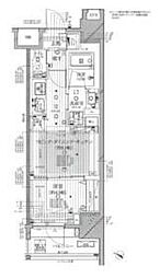 シティインデックス神田 6階1LDKの間取り