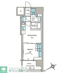 ルフォンプログレ蔵前プレミア 5階1DKの間取り