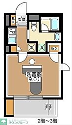 （仮称）Ｓｏｎｏｒｉｔｅ池之端 201 2階1Kの間取り