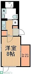 都営新宿線 西大島駅 徒歩4分の賃貸マンション 3階1Kの間取り