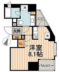 アーバネックス神保町 8階1Kの間取り