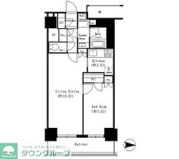 キャナルスクウェア豊洲 4階1LDKの間取り