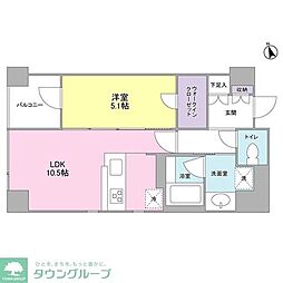 ＬＵＰＩＮＵＳ　ＣＯＵＲＴ 9階1LDKの間取り