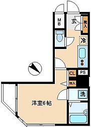 フェニックス大塚駅前弐番館 8階1Kの間取り