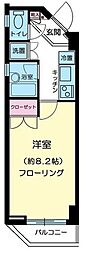 サンパティオ文京千石 2階1Kの間取り