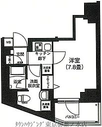 アイルプレミアム本駒込 8階1Kの間取り