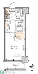 ブランシエスタ両国 8階1Kの間取り