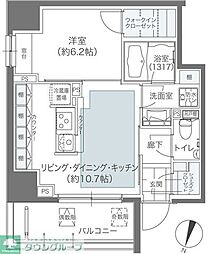 メゾンカルム本郷 1LDKの間取図画像