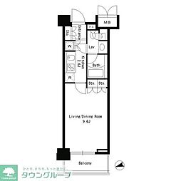 パークアクシス文京ステージ 1Kの間取図画像